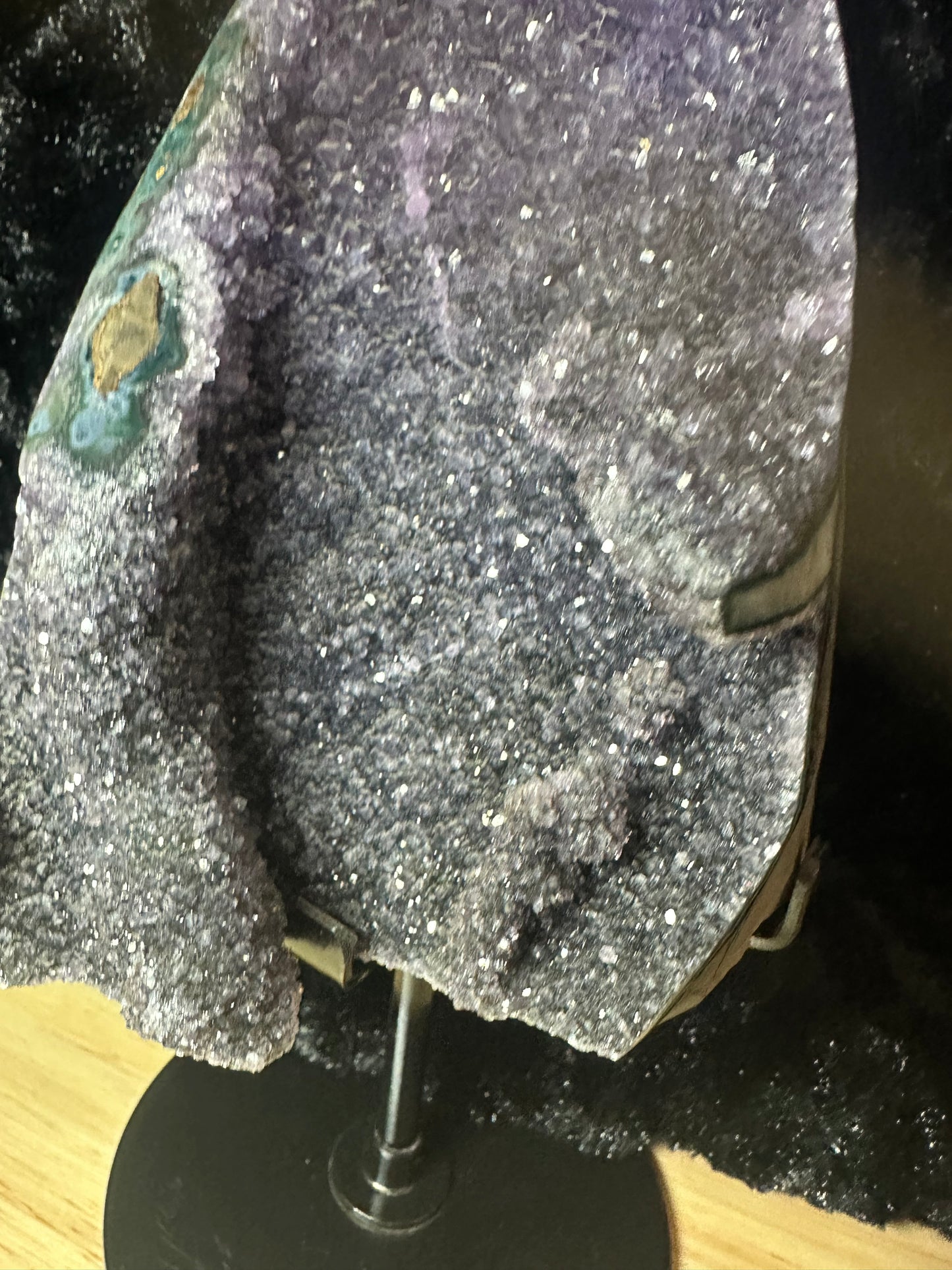 Raw purple to black amethyst Freeform