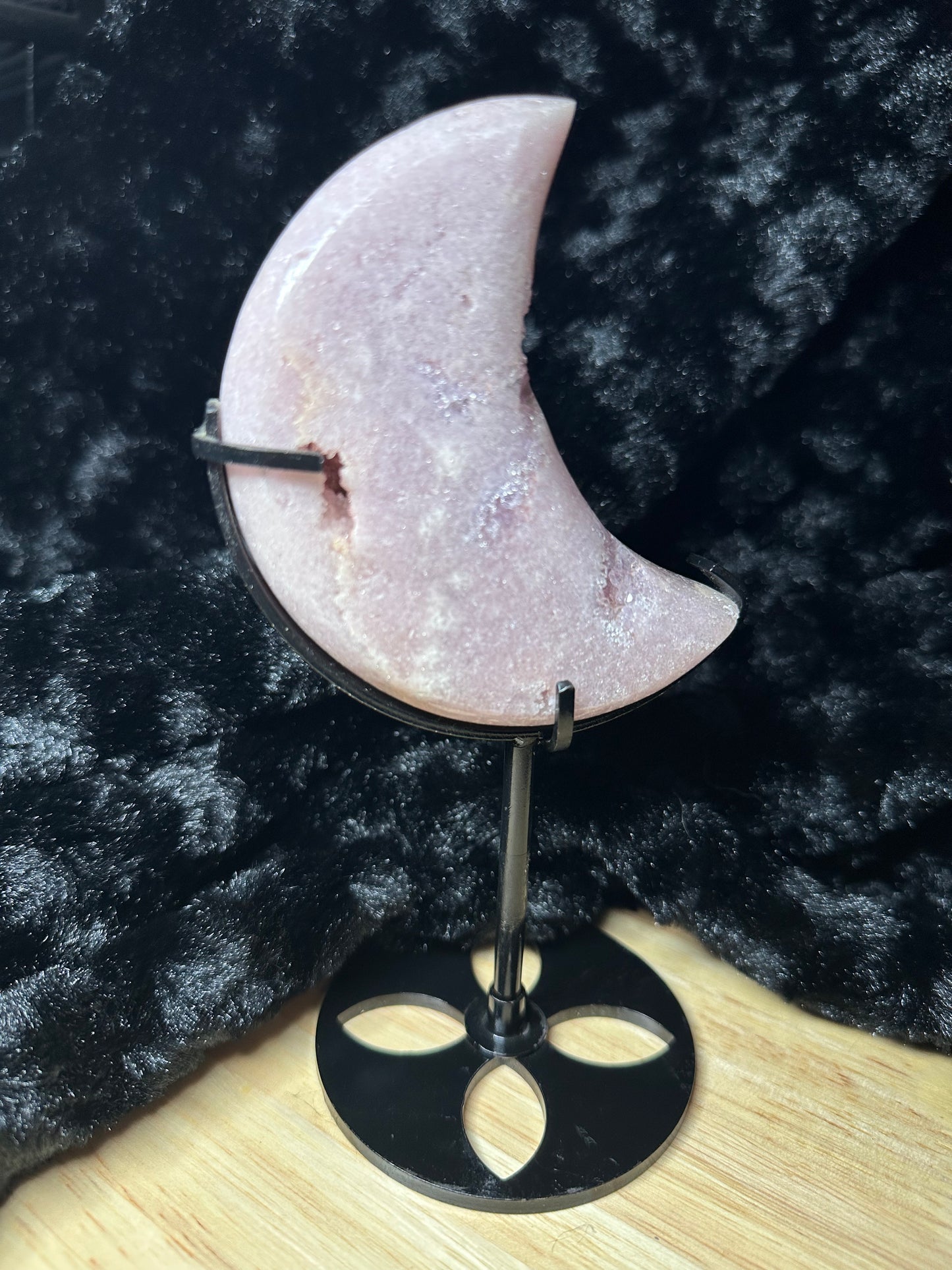 Petite pink amethyst moon
