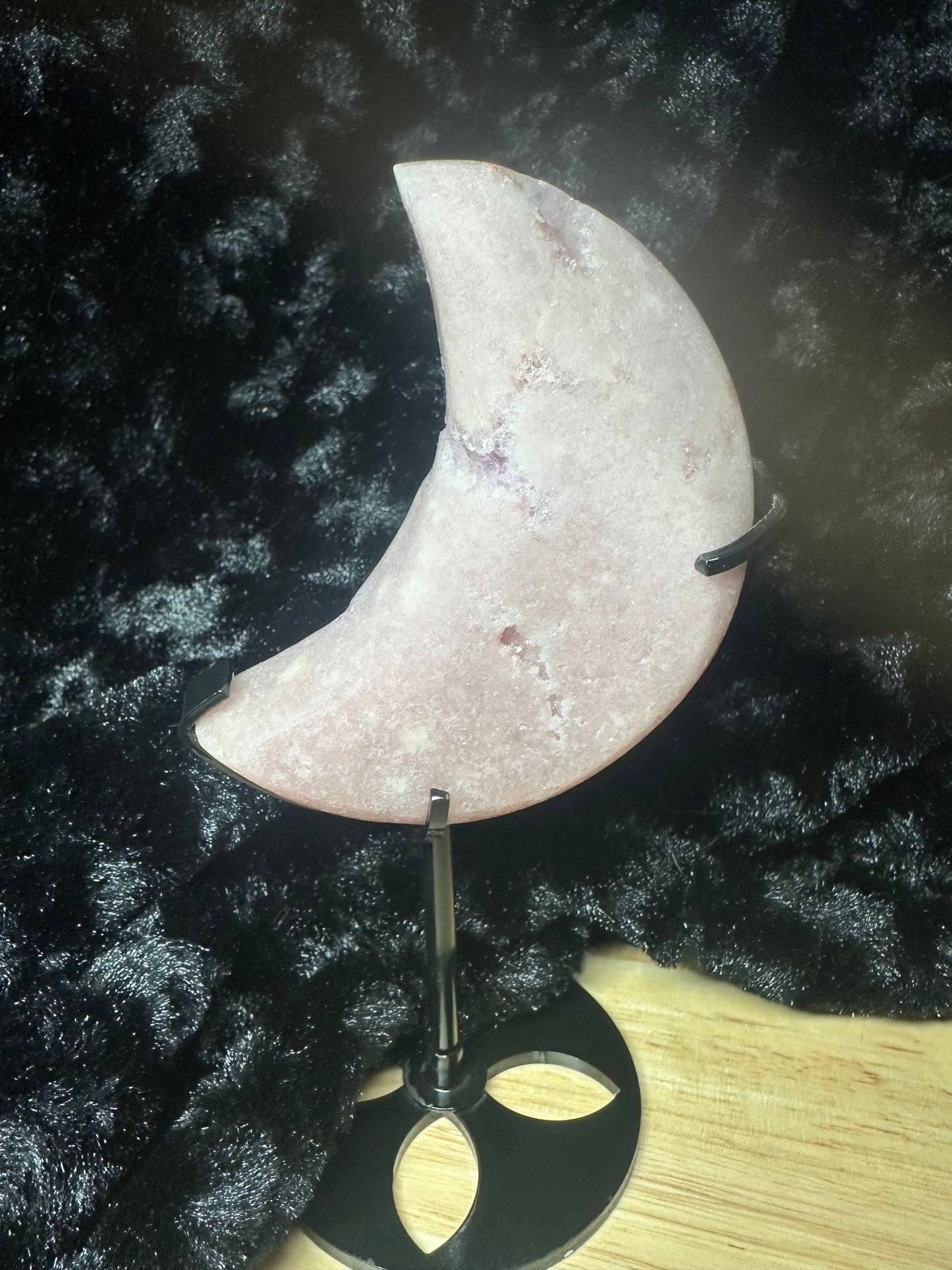 Petite pink amethyst moon