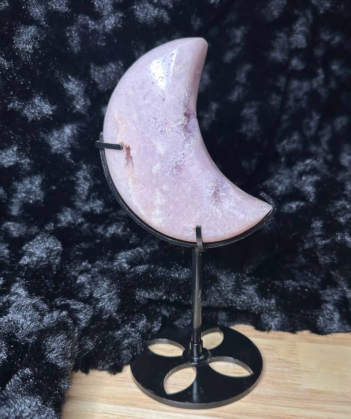 Petite pink amethyst moon