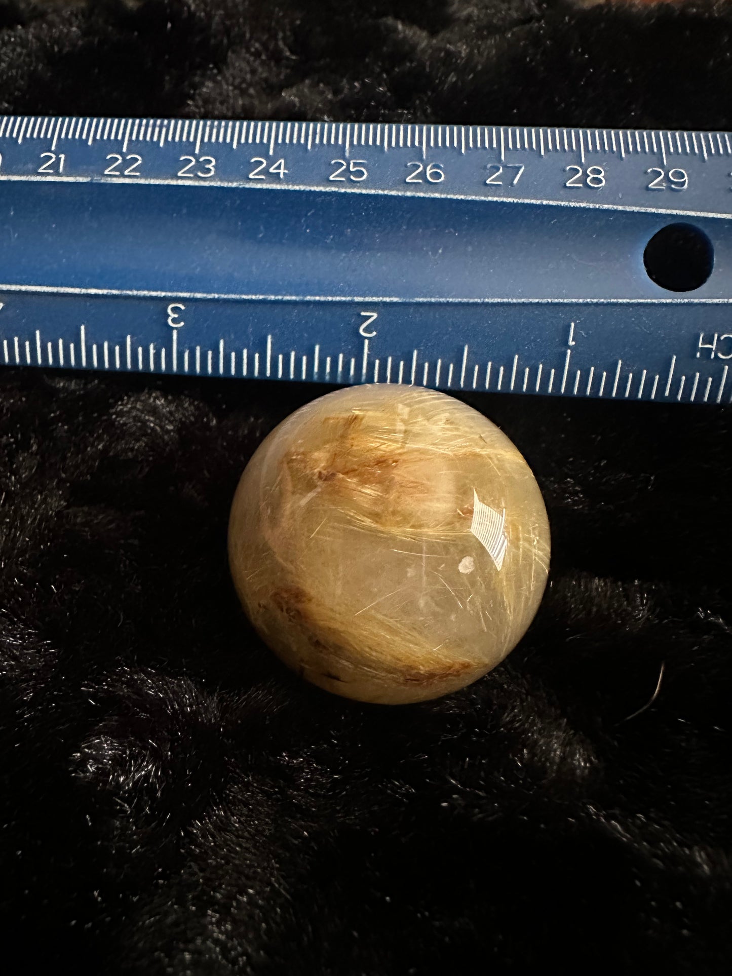 Natural Golden Rutile Polished Quartz