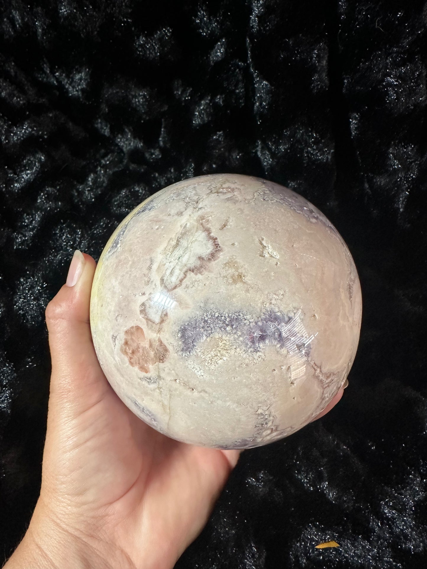 Extra large pink amethyst sphere