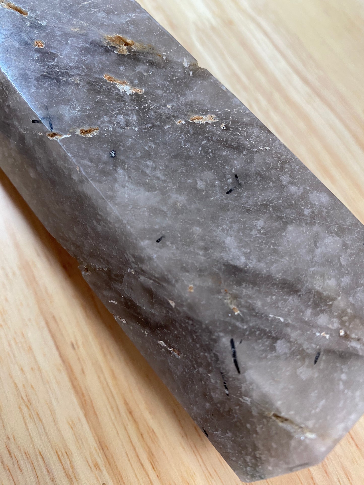 Tourmilated Cloudy quartz tower