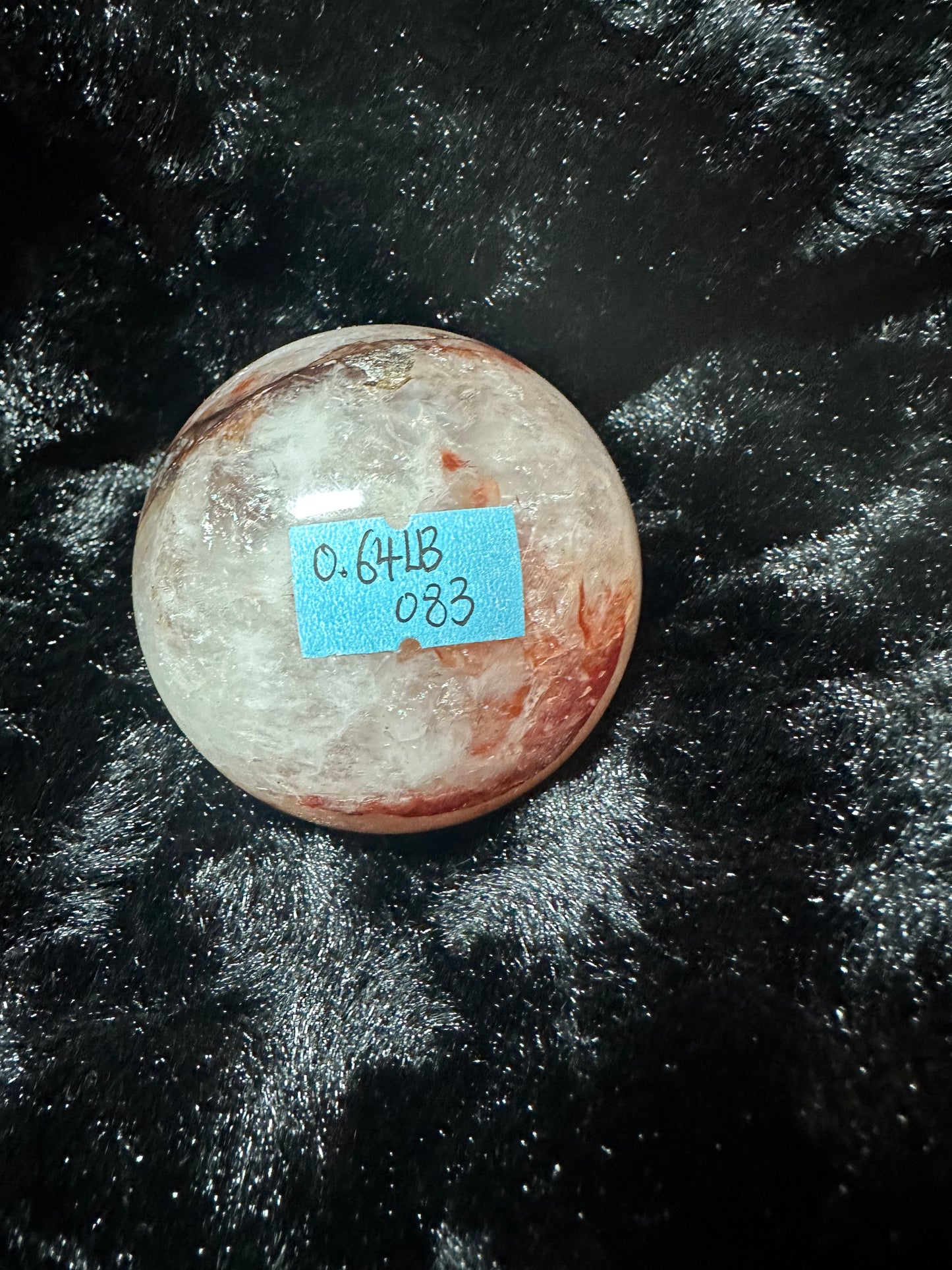 Fire quartz sphere