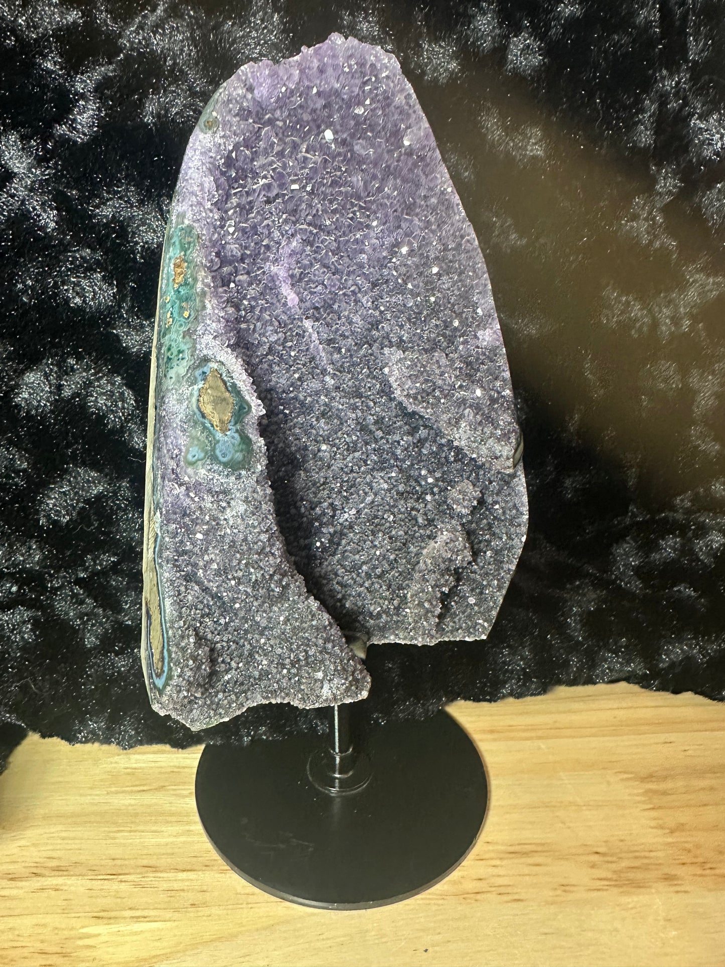 Raw purple to black amethyst Freeform