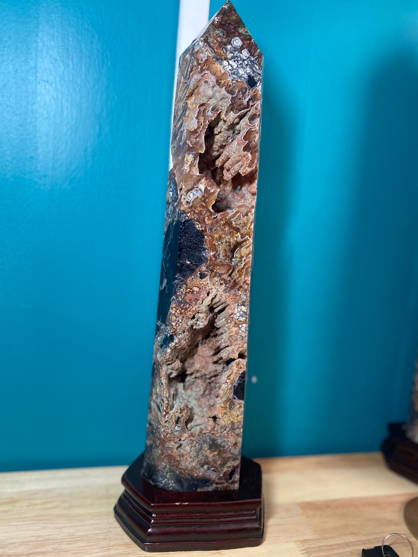 Black Tourmaline Agate tower