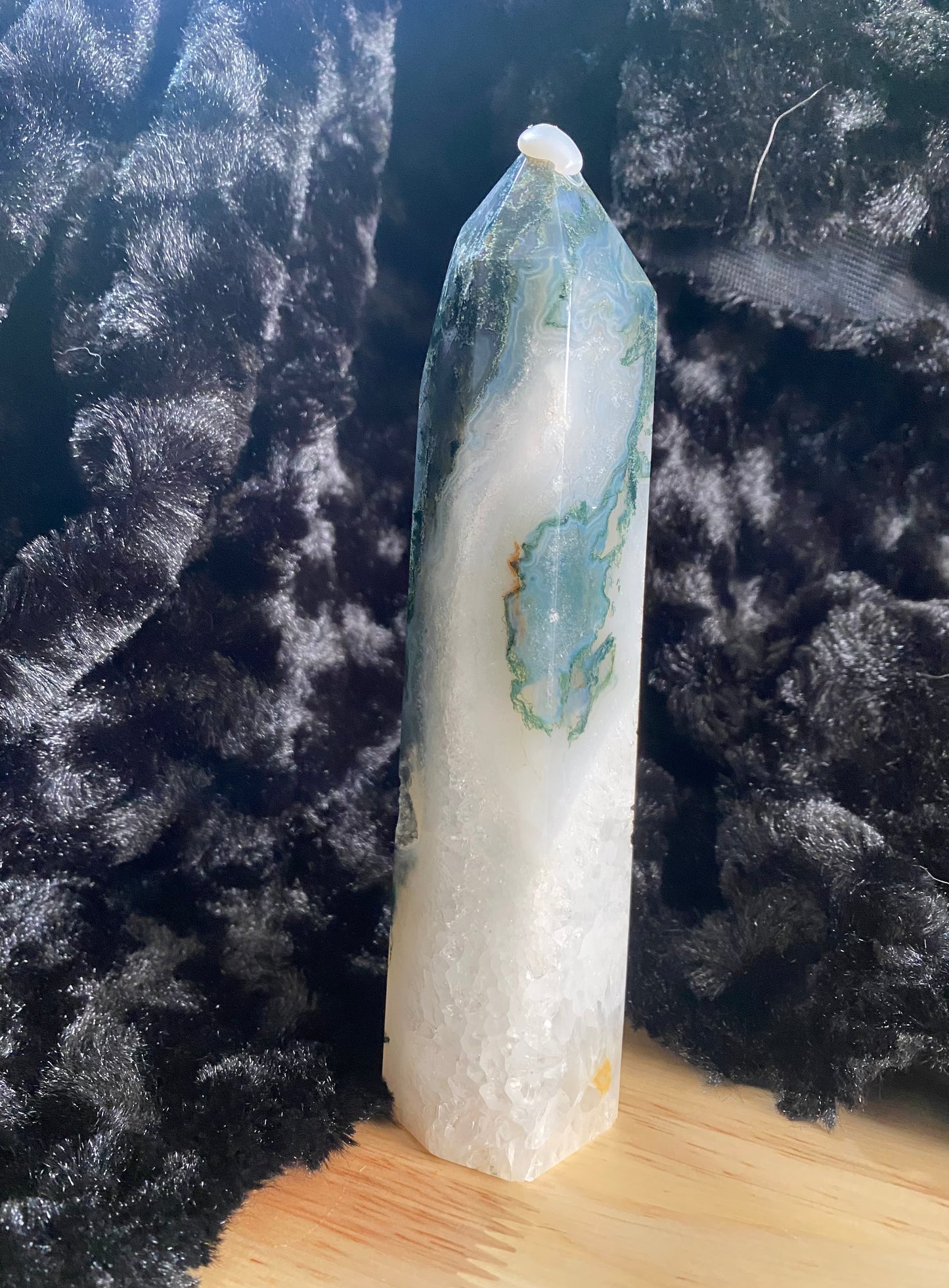 Moss agate tower