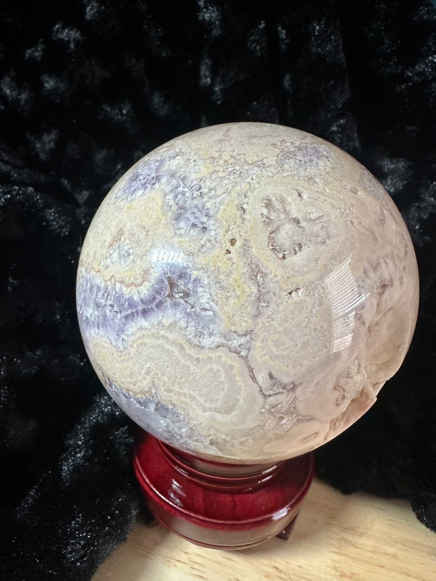 Extra large pink amethyst sphere