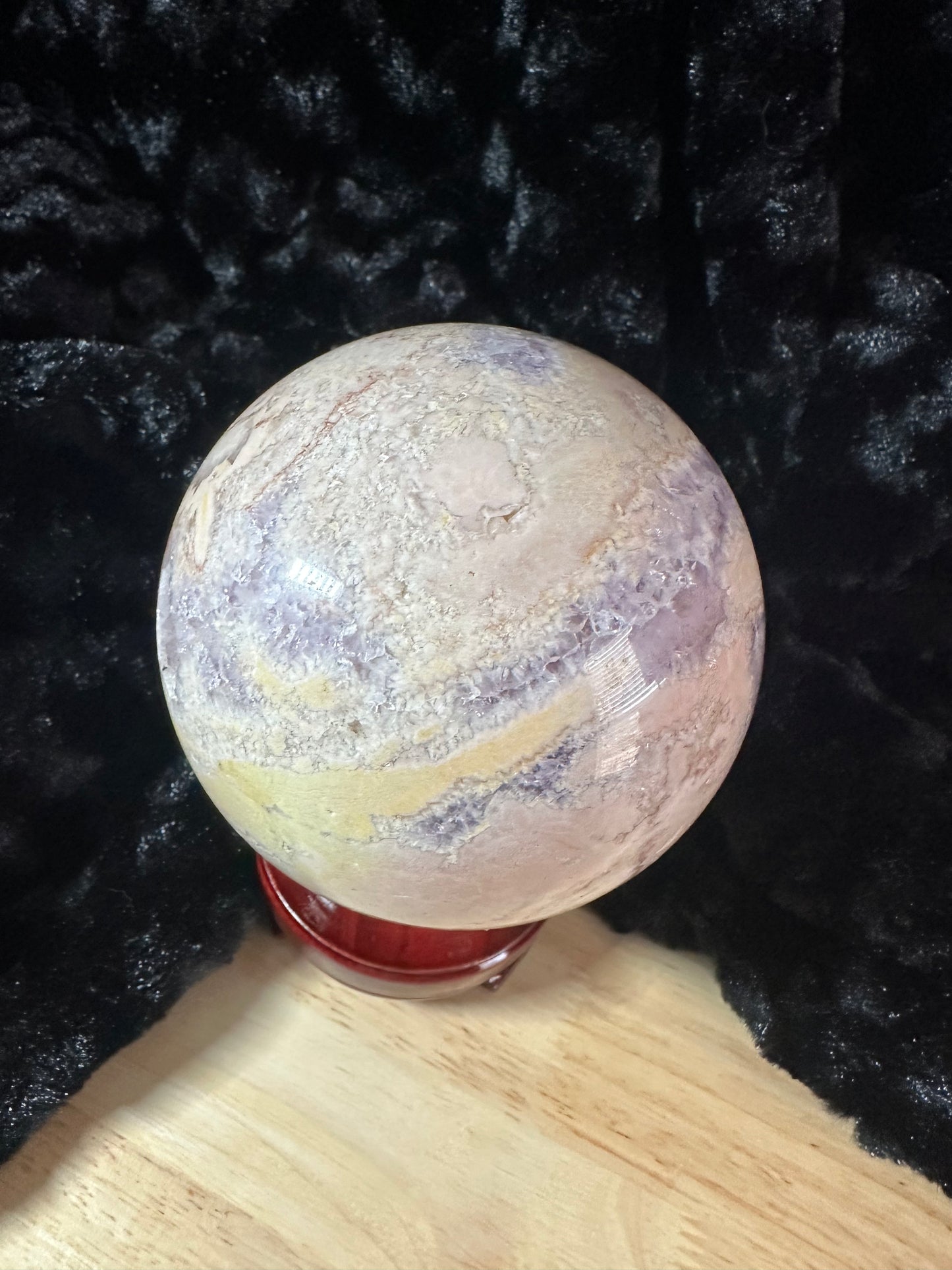 Extra large pink amethyst sphere