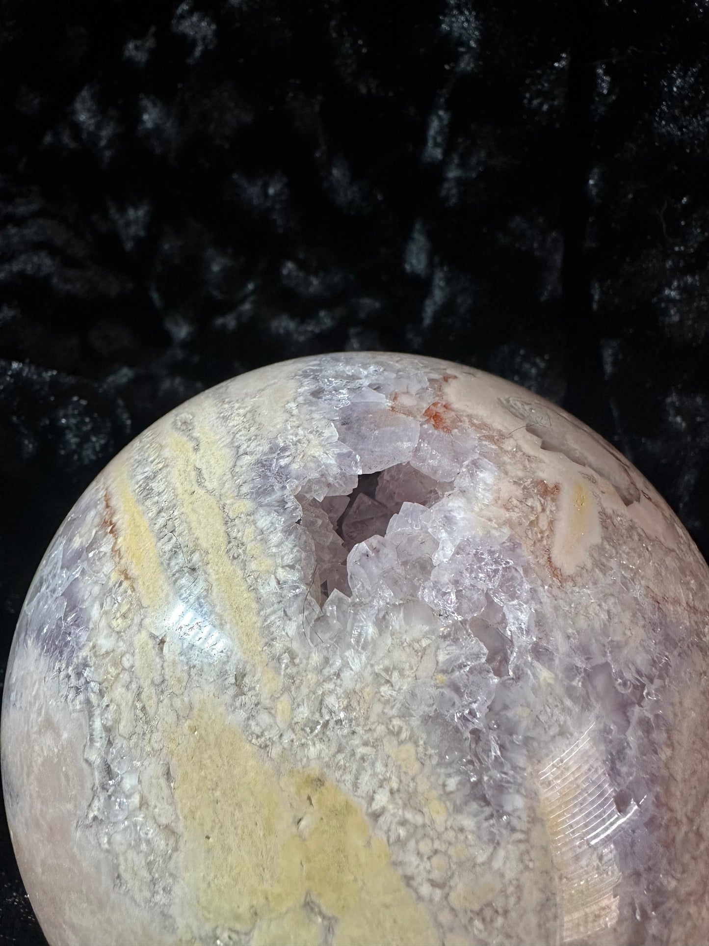 Extra large pink amethyst sphere
