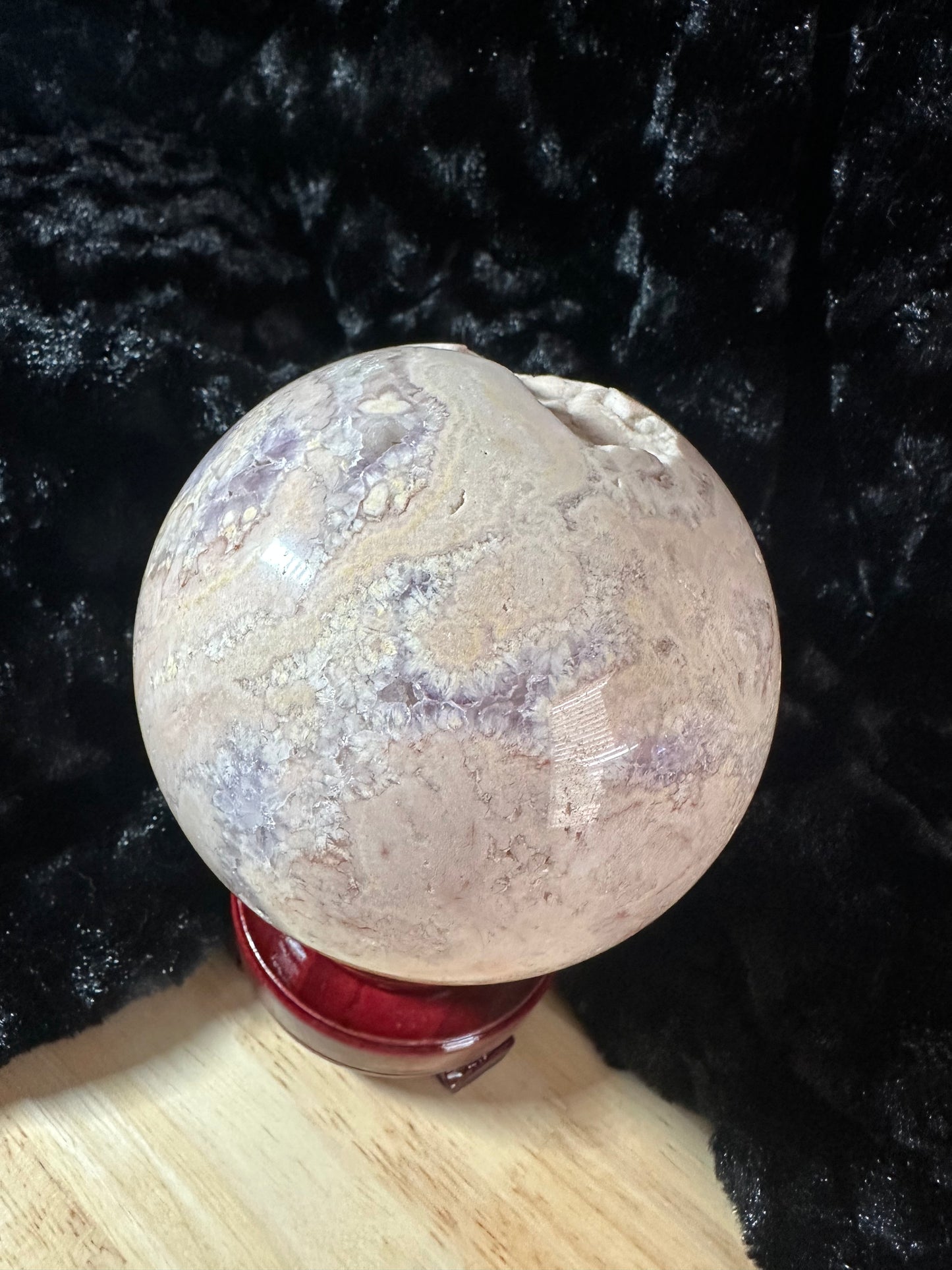 Extra large pink amethyst sphere