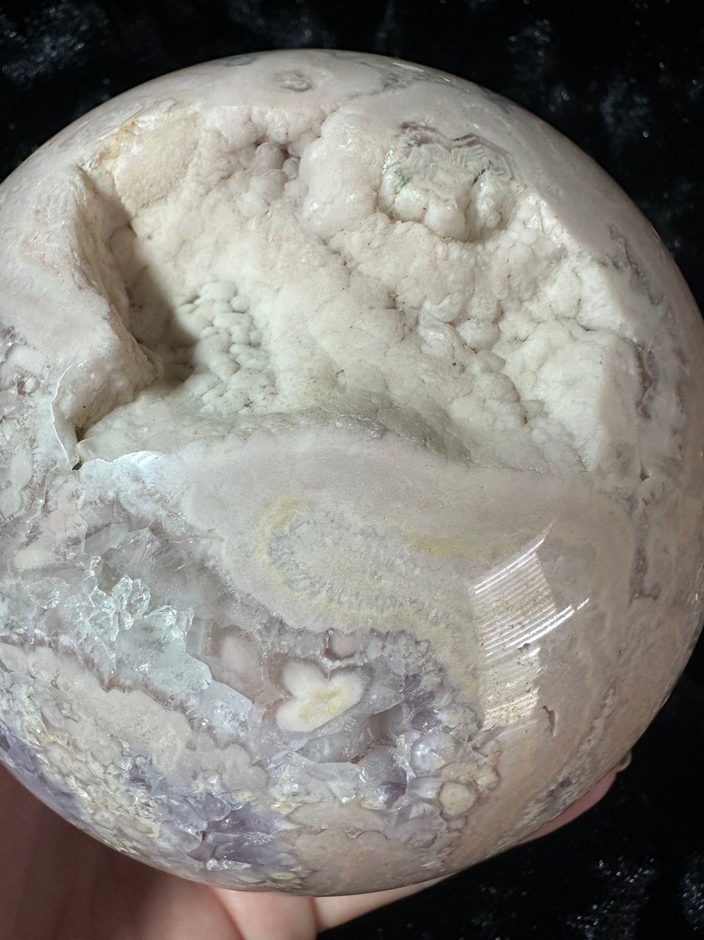 Extra large pink amethyst sphere