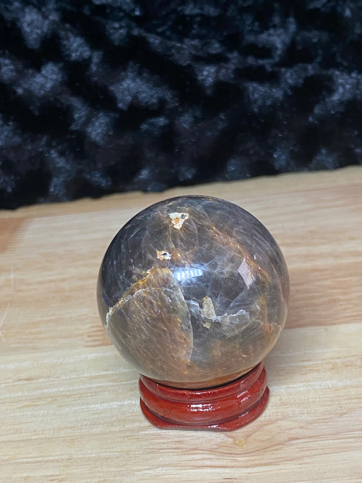 Black moonstone sphere