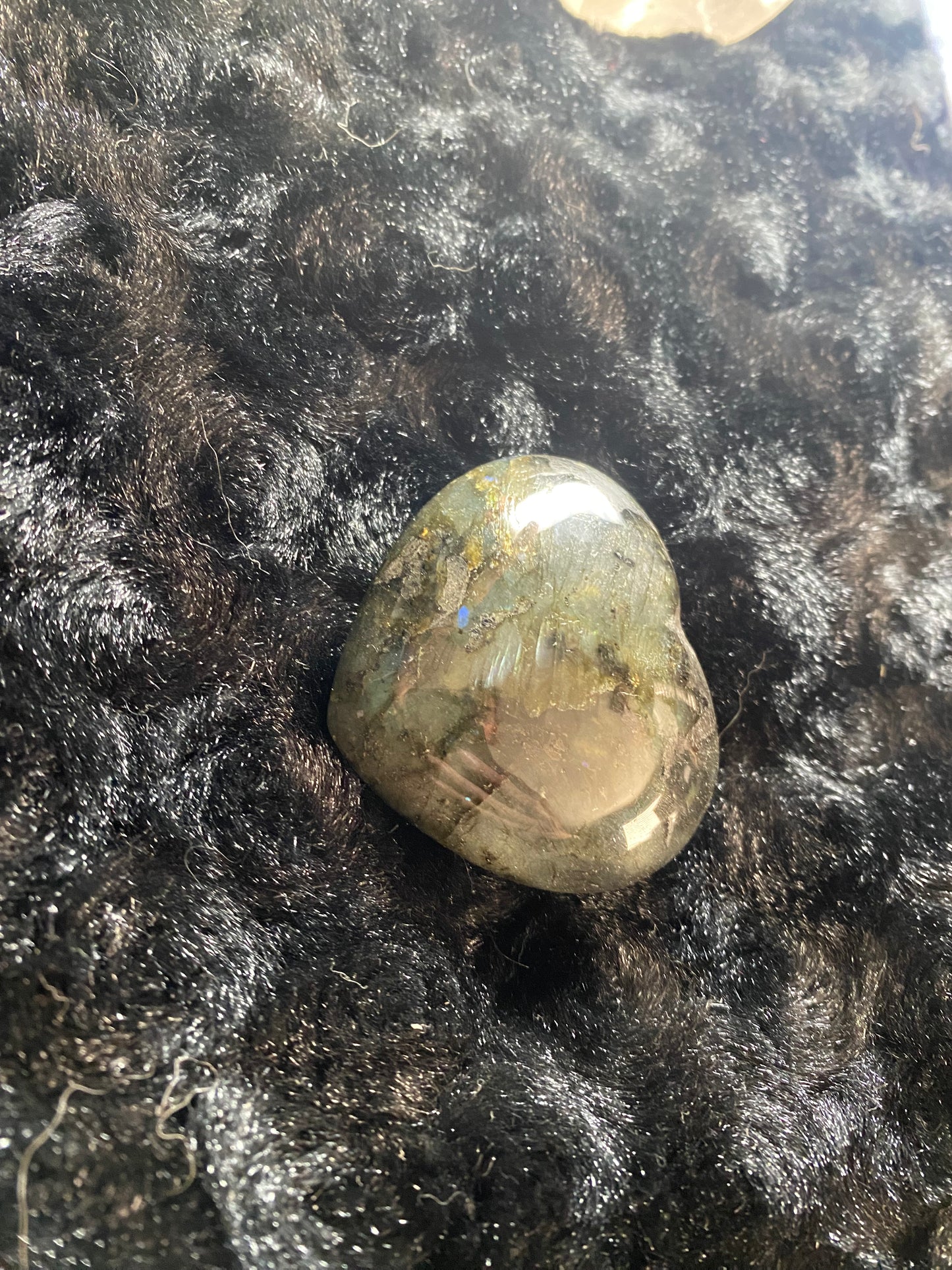 Labradorite heart