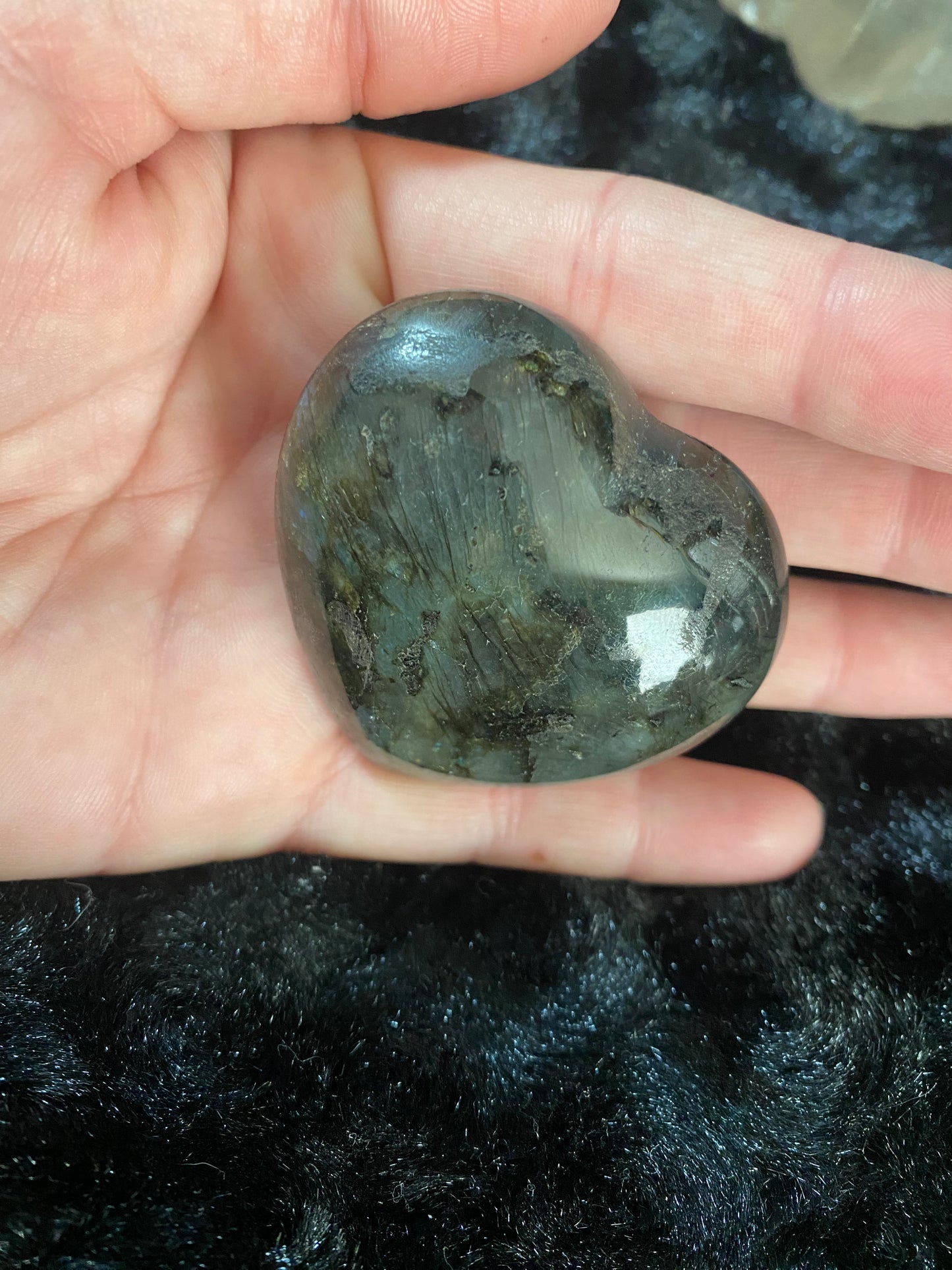 Labradorite heart