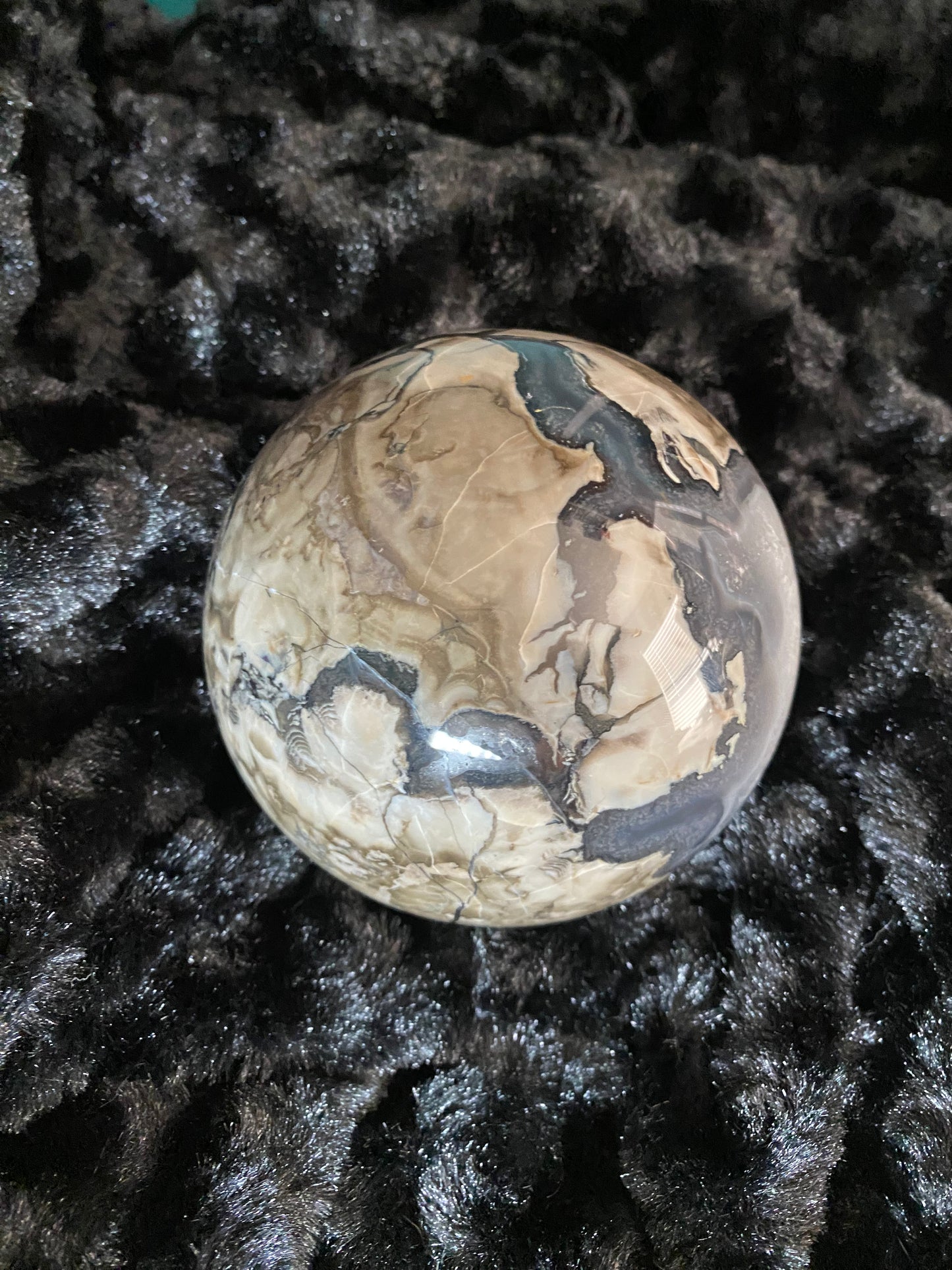 Volcano agate sphere