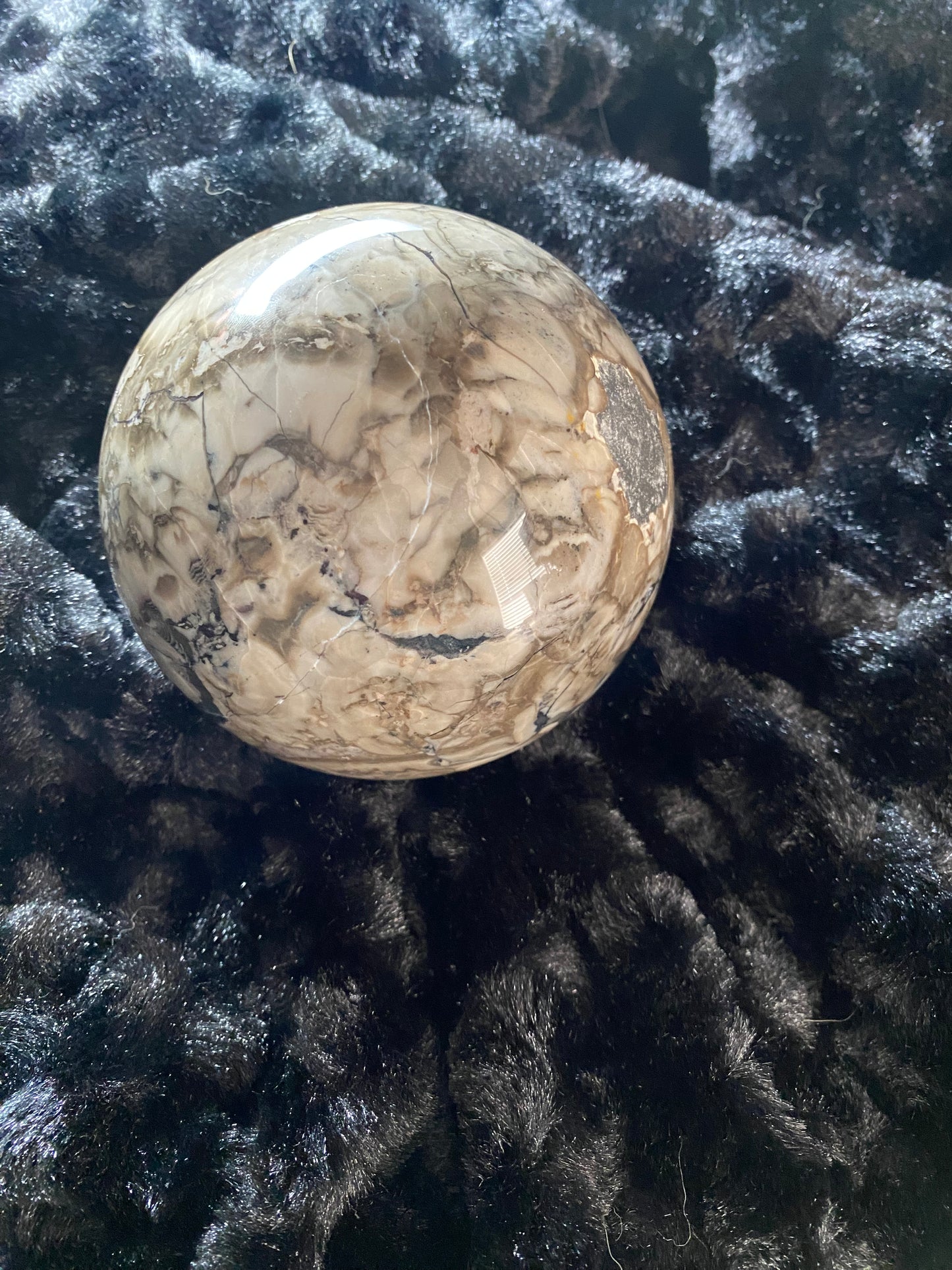 Volcano agate sphere