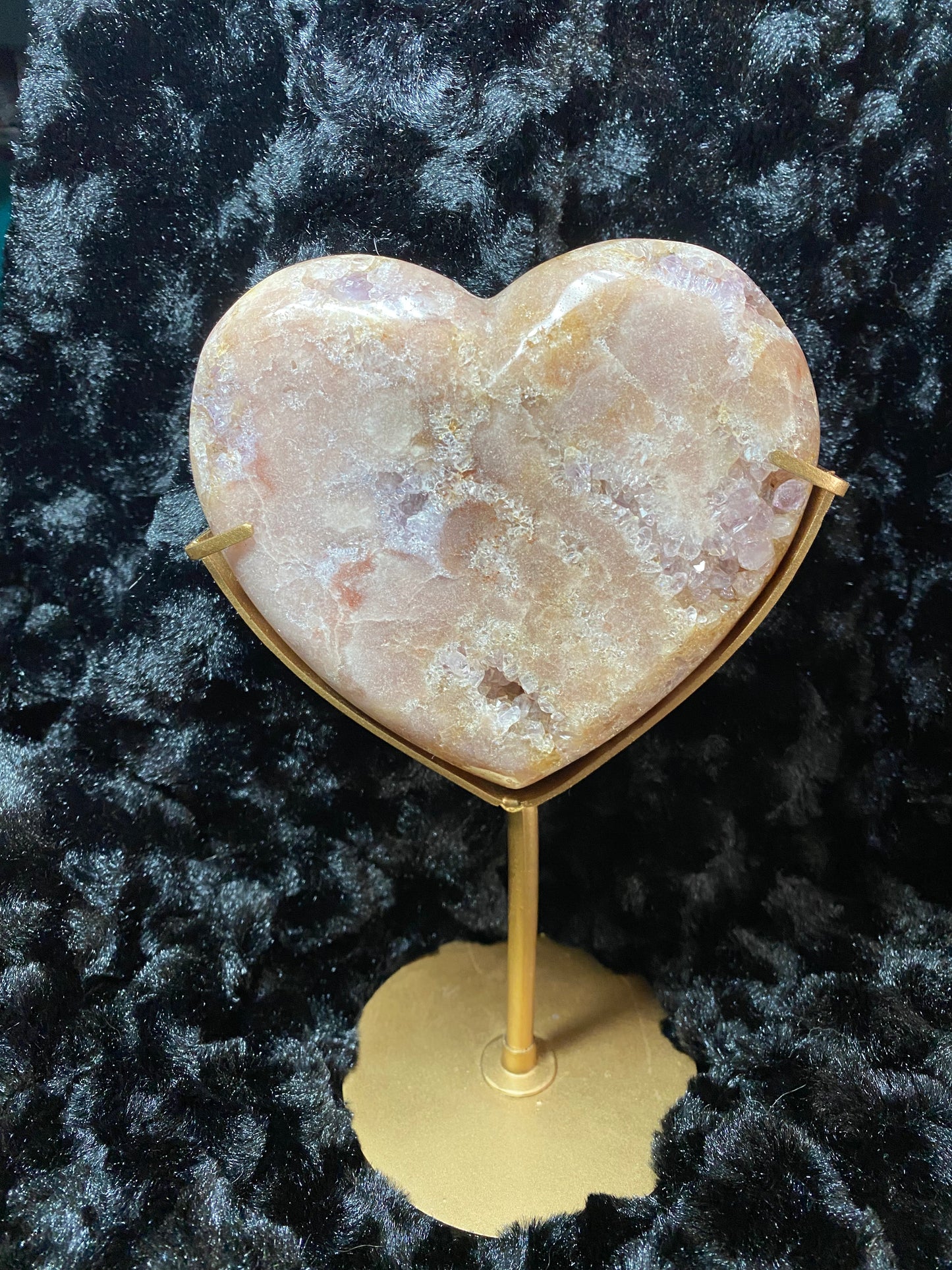 Pink amethyst heart