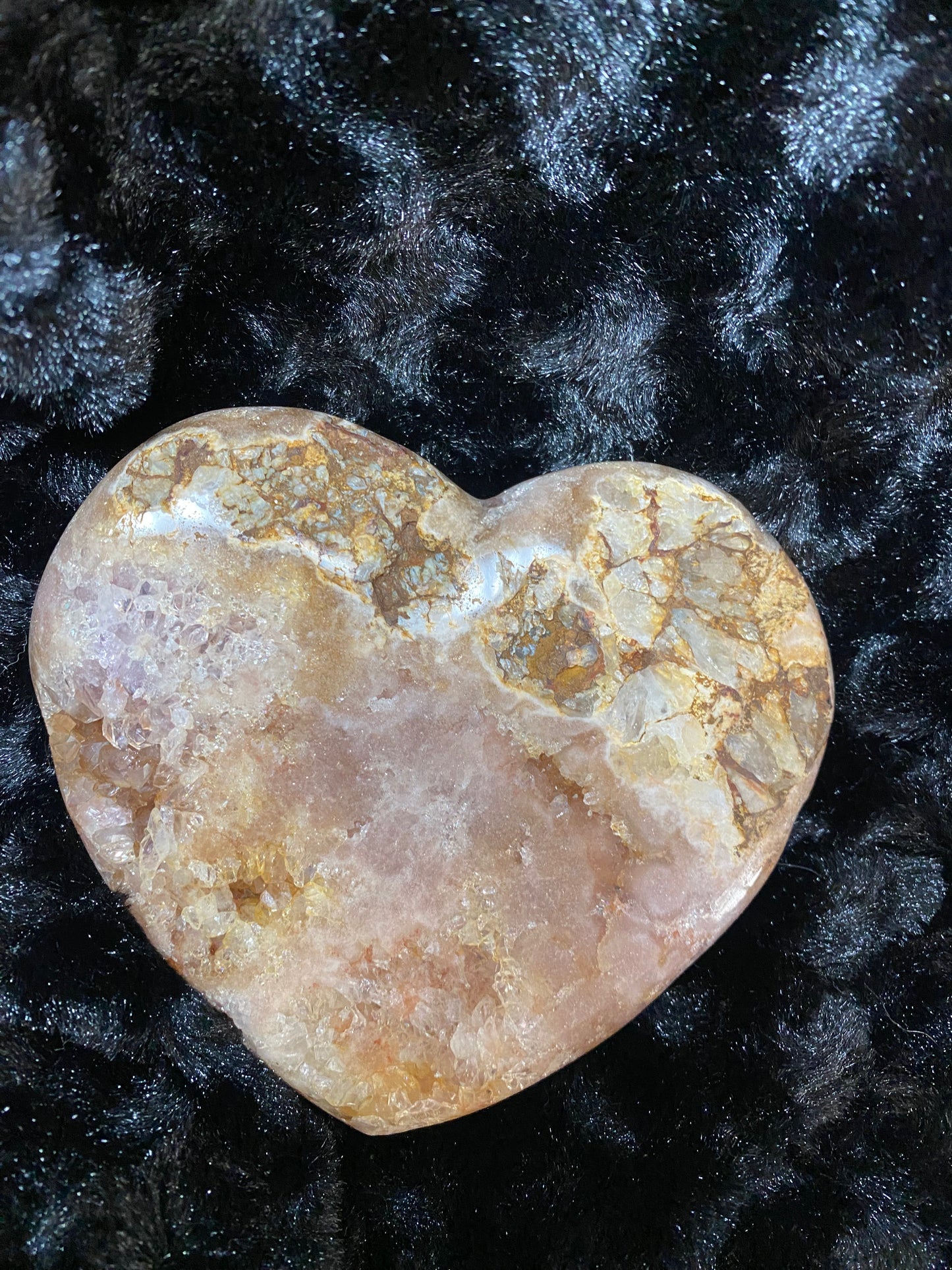 Pink amethyst heart