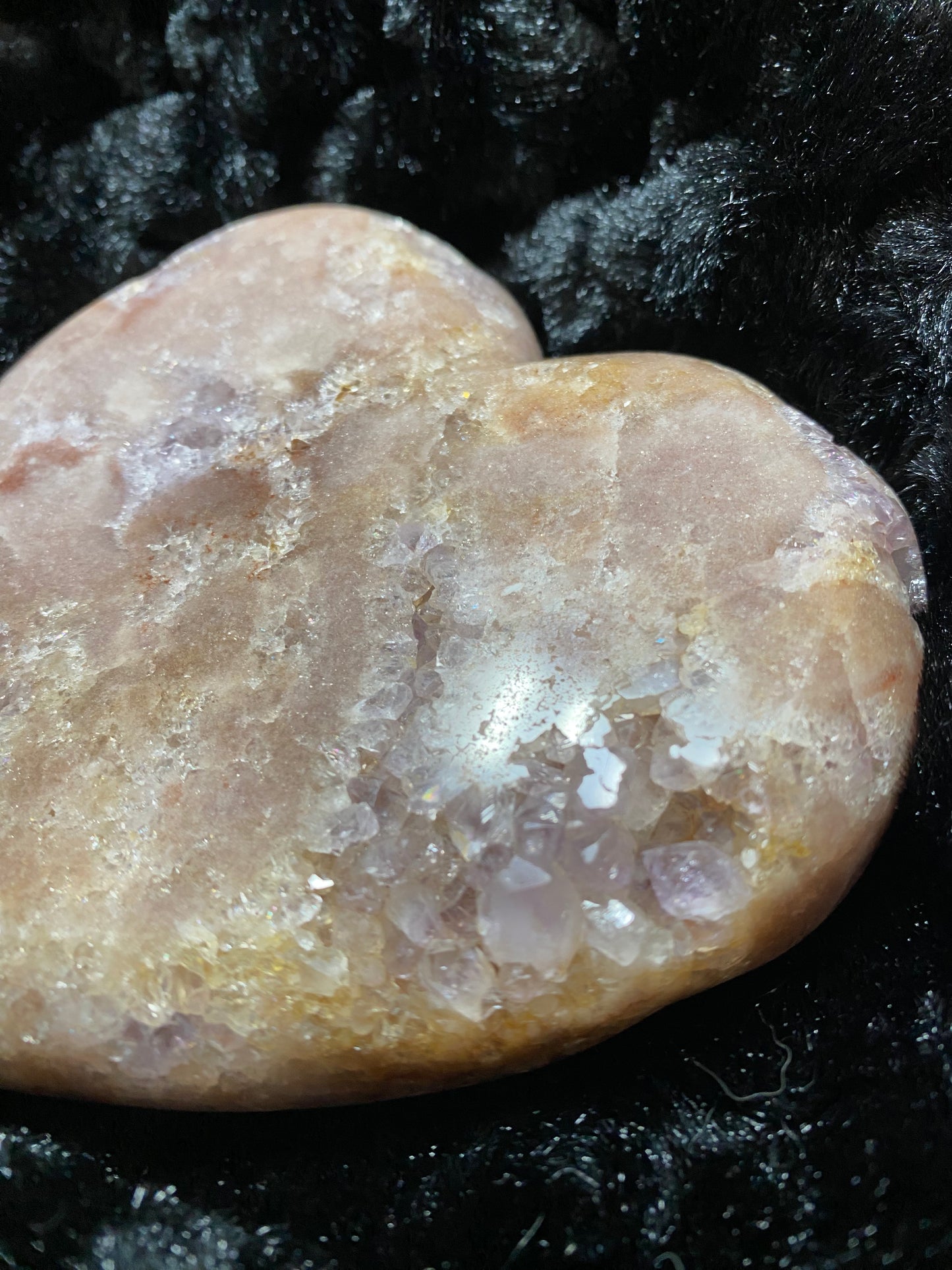 Pink amethyst heart