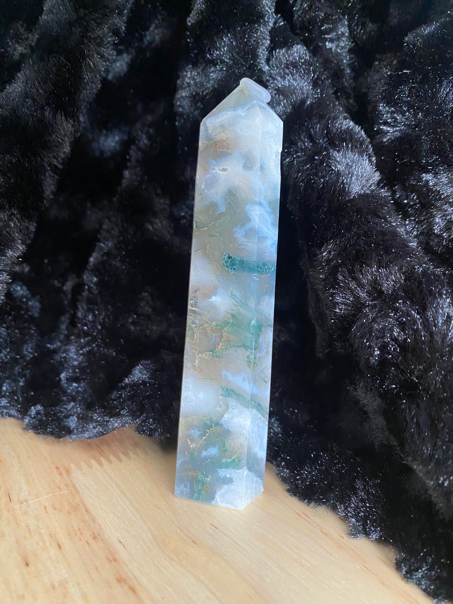 Moss agate tower