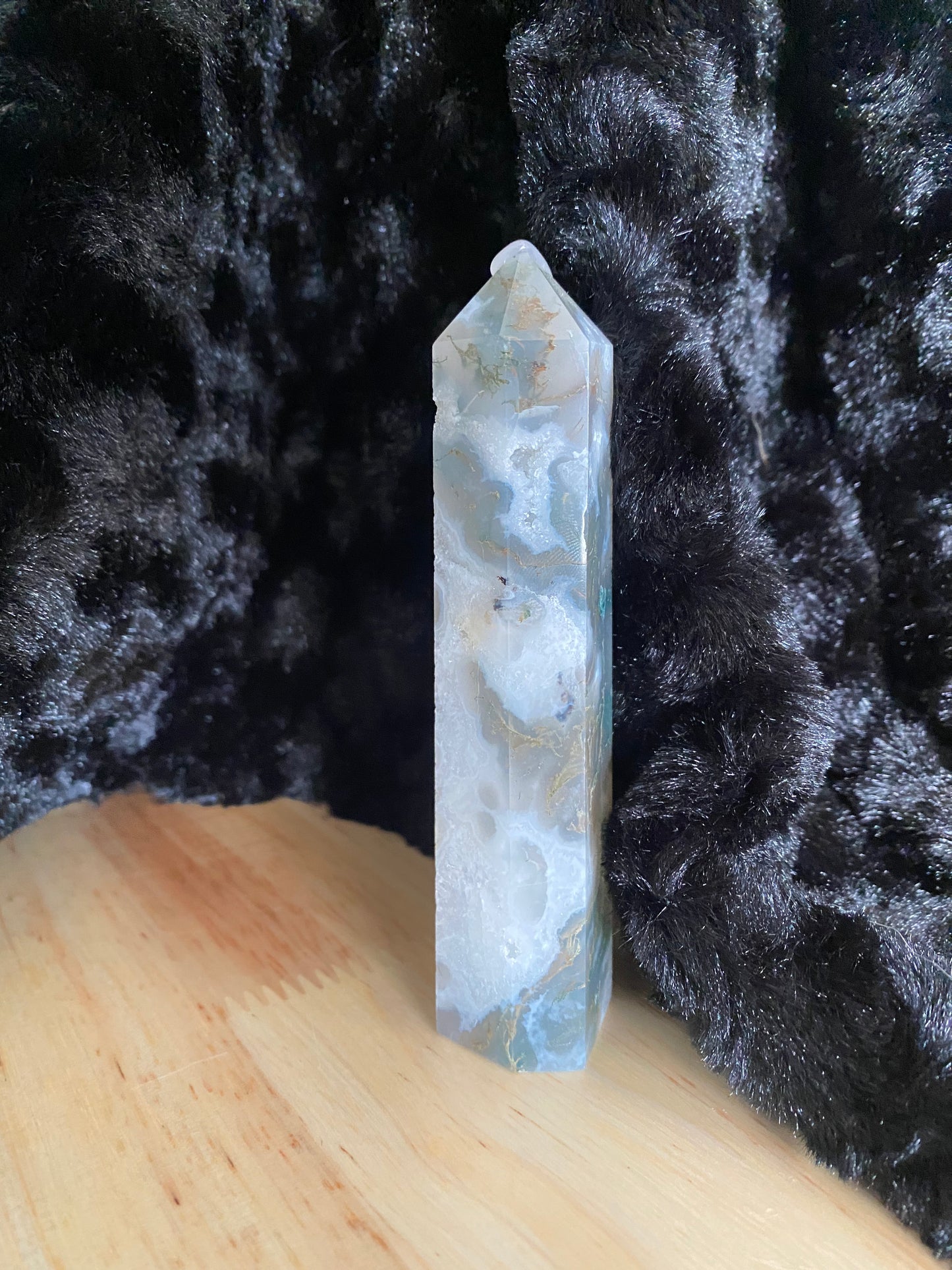 Moss agate tower