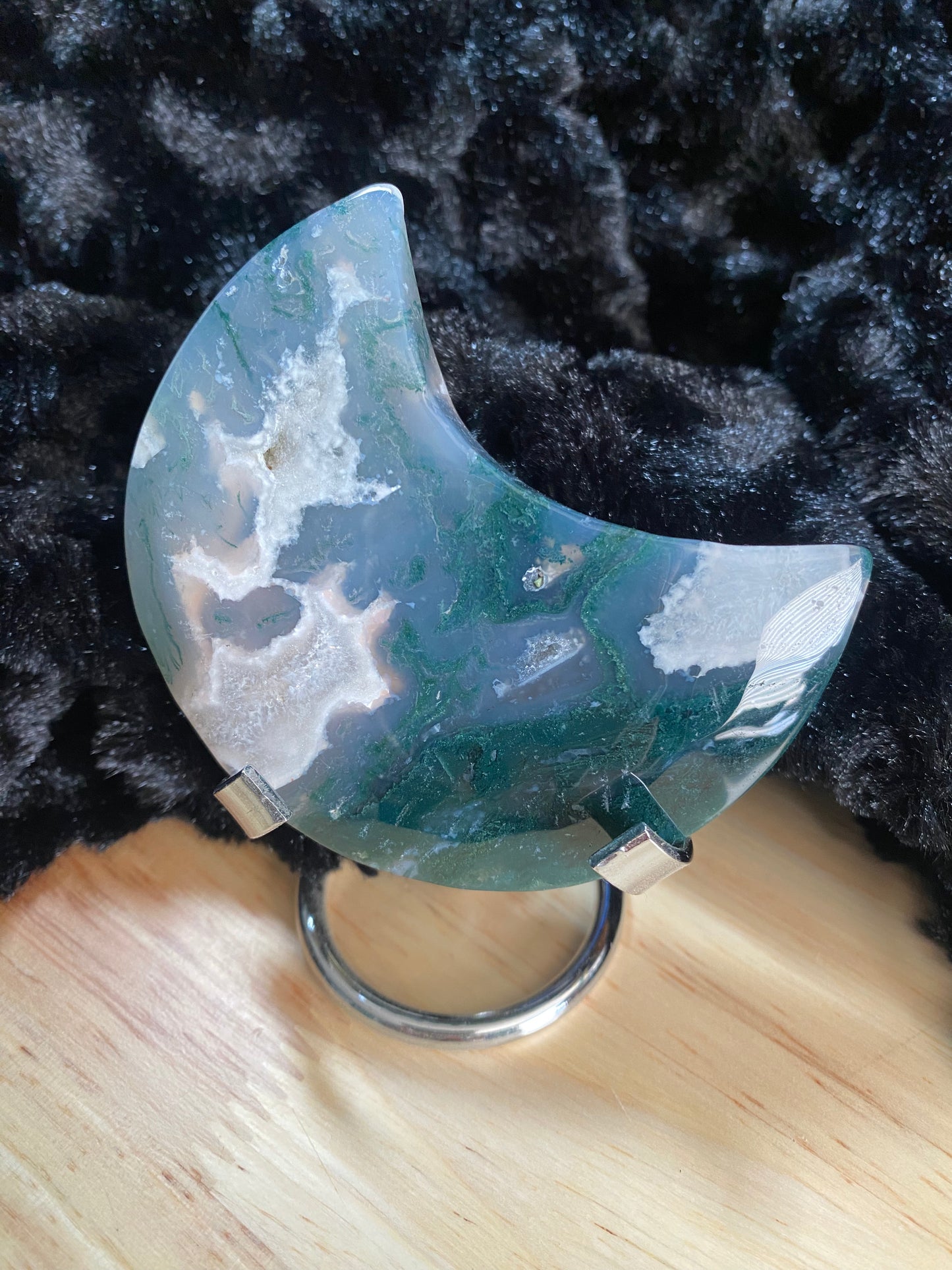 Moss agate moon