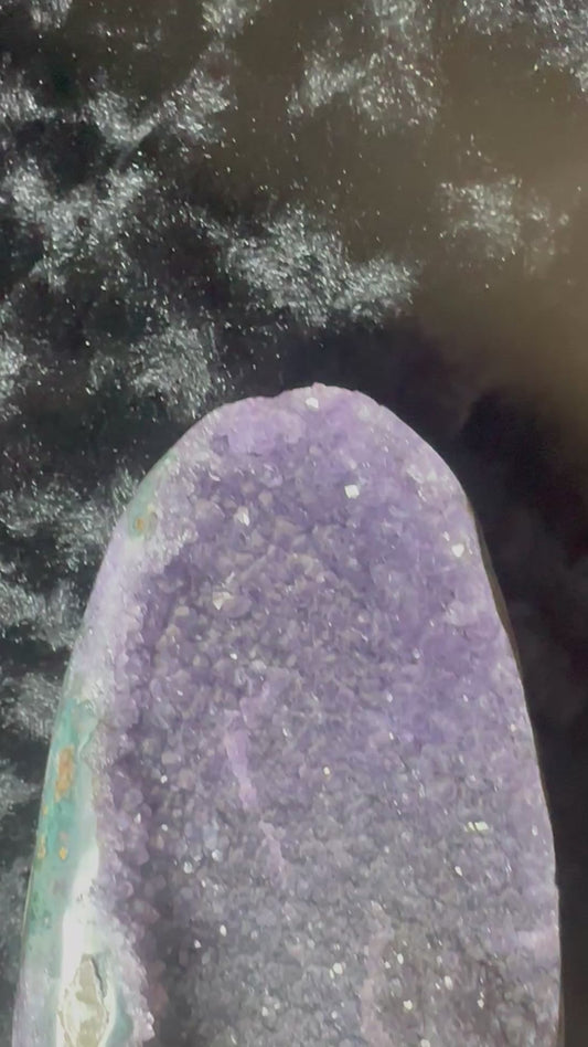 Raw purple to black amethyst Freeform